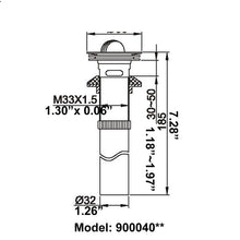 Load image into Gallery viewer, Turn-over type pop-up drain 900040C