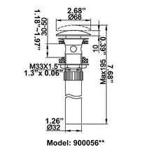 Load image into Gallery viewer, Turn-over type pop-up drain 900056C