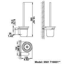 Load image into Gallery viewer, CAE Modern Chrome Brush Holder 9501T10001C