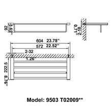 Load image into Gallery viewer, Modern Chrome Double Towel Shelf 9503T02009C