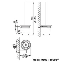 Load image into Gallery viewer, CAE Modern Chrome Brush Holder 9503T10008C