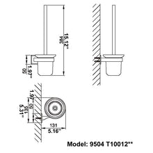 Load image into Gallery viewer, CAE Modern Chrome Brush Holder 9504T10012C