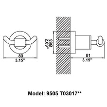 Load image into Gallery viewer, Modern Chrome Double Hook 9505T03017C