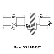 Load image into Gallery viewer, CAE Modern Chrome Double Toothpaste Accessories Holder 9505T06016C