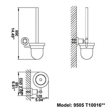 Load image into Gallery viewer, Modern Chrome Brush Holder 9505T10016C