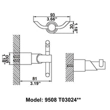 Load image into Gallery viewer, Modern Chrome Double Hook 9508T03024C