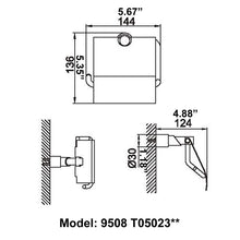 Load image into Gallery viewer, Modern Chrome Toilet Paper Holder w. Cover 9508T05023C