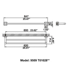 Load image into Gallery viewer, Modern Bathroom Double Rods Towel Holder 9509T01028C