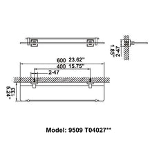 Load image into Gallery viewer, Modern Chrome Glass Shelf 9509T04027C