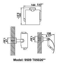 Load image into Gallery viewer, Modern Chrome Toilet Paper Holder w. Cover 9509T05026C