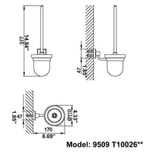 Load image into Gallery viewer, Modern Chrome Brush Holder 9509T10026C