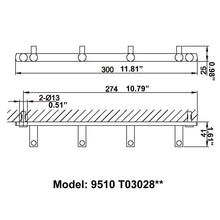 Load image into Gallery viewer, Modern Chrome Robe 4-Hooks Holder 9510T03028C
