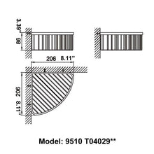 Load image into Gallery viewer, Modern Chrome Bathroom Corner Basket 9510T04029C