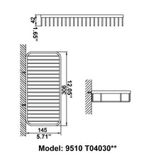 Load image into Gallery viewer, Modern Chrome Bathroom Shallow Basket 9510T04030C