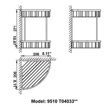 Load image into Gallery viewer, Modern Chrome Bathroom Double Corner Basket 9510T04033C
