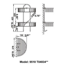 Load image into Gallery viewer, Modern Chrome Bathroom Double-Moon Basket 9510T04034C