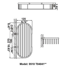 Load image into Gallery viewer, Modern Chrome Bathroom Oval Basket 9510T04041C