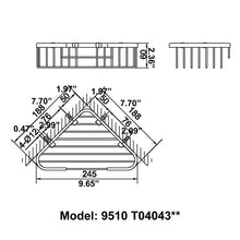 Load image into Gallery viewer, Modern Chrome Bathroom Corner Basket 9510T04043C