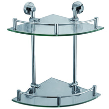 Load image into Gallery viewer, Modern Chrome Bathroom Double Corner Shelf 9510T04048C