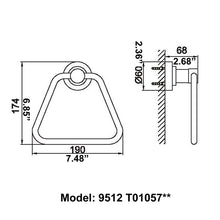Load image into Gallery viewer, Modern Chrome Bathroom Towel Ring 9512T01057C