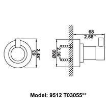 Load image into Gallery viewer, CAE Contemporary Bathroom Towel Hook 9512T03055C