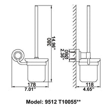 Load image into Gallery viewer, CAE Modern Chrome Brush Holder 9512T10055C