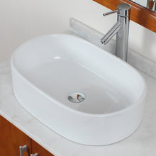 Load image into Gallery viewer, ELITE Oval Shape White Porcelain Ceramic Bathroom Vessel Sink 9675