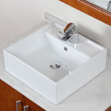 Load image into Gallery viewer, ELITE Ceramic Bathroom Sink With Unique Square Design 9978