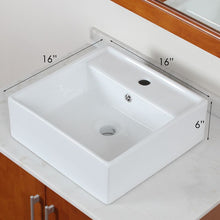 Load image into Gallery viewer, ELITE Ceramic Bathroom Sink With Unique Square Design 9978