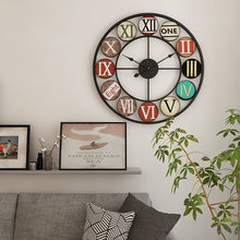 Load image into Gallery viewer, Jeezi Oversized Rustic Wall Clocks for Living Room Decor 20"
