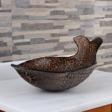 Load image into Gallery viewer, ELITE Atlantic Whale Pattern Tempered Glass Bathroom Vessel Sink