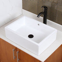 Load image into Gallery viewer, ELITE High Temperature Grade A Ceramic Bathroom Sink With Unique Rectangle Design C148