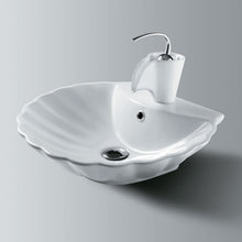 Load image into Gallery viewer, Bathroom Ceramic Vessel Sink Bowl-Scallop Design C951