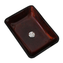 Load image into Gallery viewer, ELITE Rectangle Artistic Bronze Tempered Glass Vessel Sink 1407