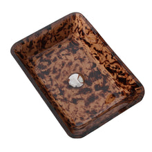 Load image into Gallery viewer, ELITE Rectangle Artistic Bronze Tempered Glass Vessel Sink 1409