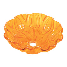 Load image into Gallery viewer, Elite Lt Yellow Shell Glass Vessel Sink 132E