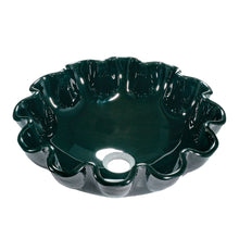 Load image into Gallery viewer, Tempered Black Shell Pattern Glass Vessel Sink 152E