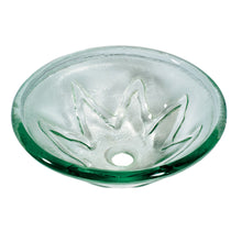 Load image into Gallery viewer, Tempered Glass Vessel Sink w.Maple Leaf Pattern 150E