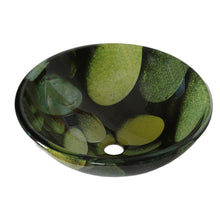 Load image into Gallery viewer, ELITE Cobblestone Pattern Tempered Glass Bathroom Sink 1302