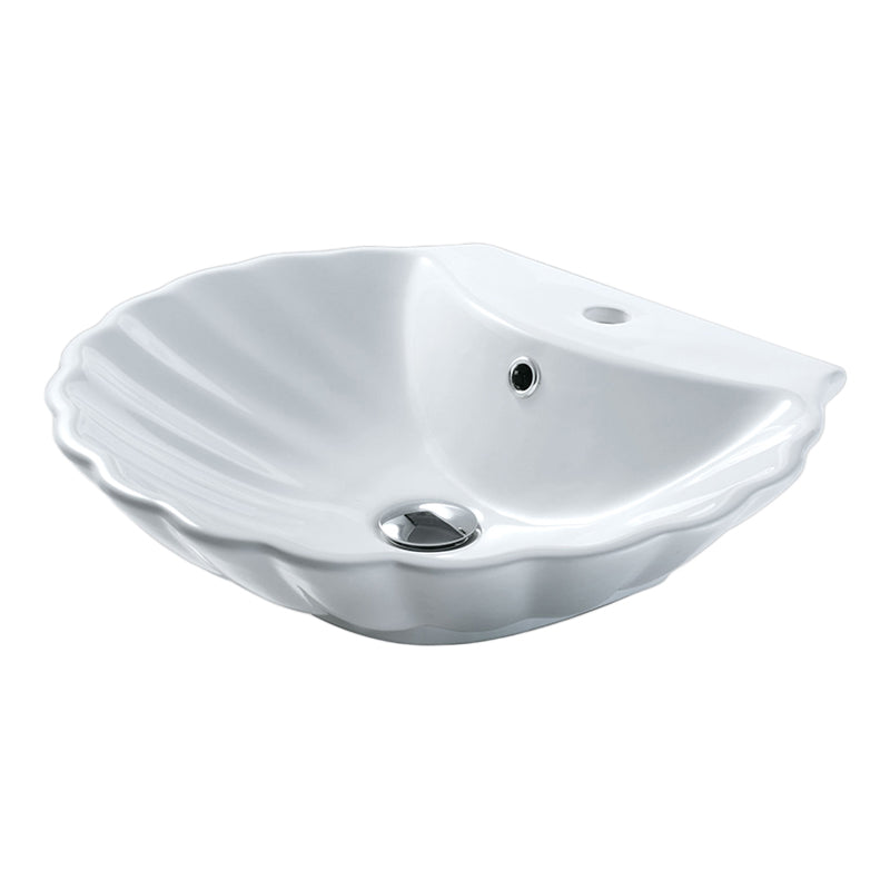 Bathroom Ceramic Vessel Sink Bowl-Scallop Design C951