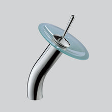 Load image into Gallery viewer, ELITE Silver Glass Sink and Waterfall Faucet Combo 1308+F22TC