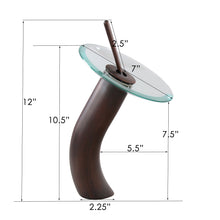 Load image into Gallery viewer, ELITE Bathroom Vessel Sink and Faucet Combo 1312+F22TORB