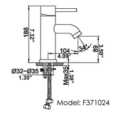 Load image into Gallery viewer, ELITE Modern Bathroom Sink Short Faucet F371024