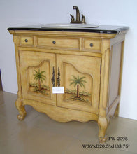 Load image into Gallery viewer, Hawaii Vanity W. Galaxy Black Granite Countertop & Mirro FW2098