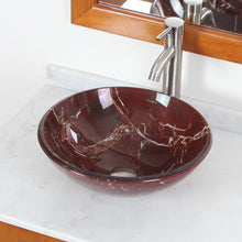 Load image into Gallery viewer, Bathroom Glass Vessel Sink w.Red Rock Pattern GD22B