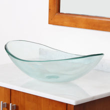 Load image into Gallery viewer, ELITE Clear Tempered Glass Vessel Sink with Boat Shape GD33