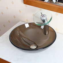 Load image into Gallery viewer, ELITE Natural Clear Brown tempered glass sink GD53