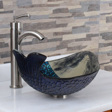 Load image into Gallery viewer, ELITE Mermaid Tempered Glass Bathroom Vessel Sink IVAN