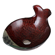 Load image into Gallery viewer, ELITE Mermaid Tempered Glass Bathroom Vessel Sink IVY