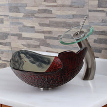 Load image into Gallery viewer, ELITE Mermaid Tempered Glass Bathroom Vessel Sink IVY